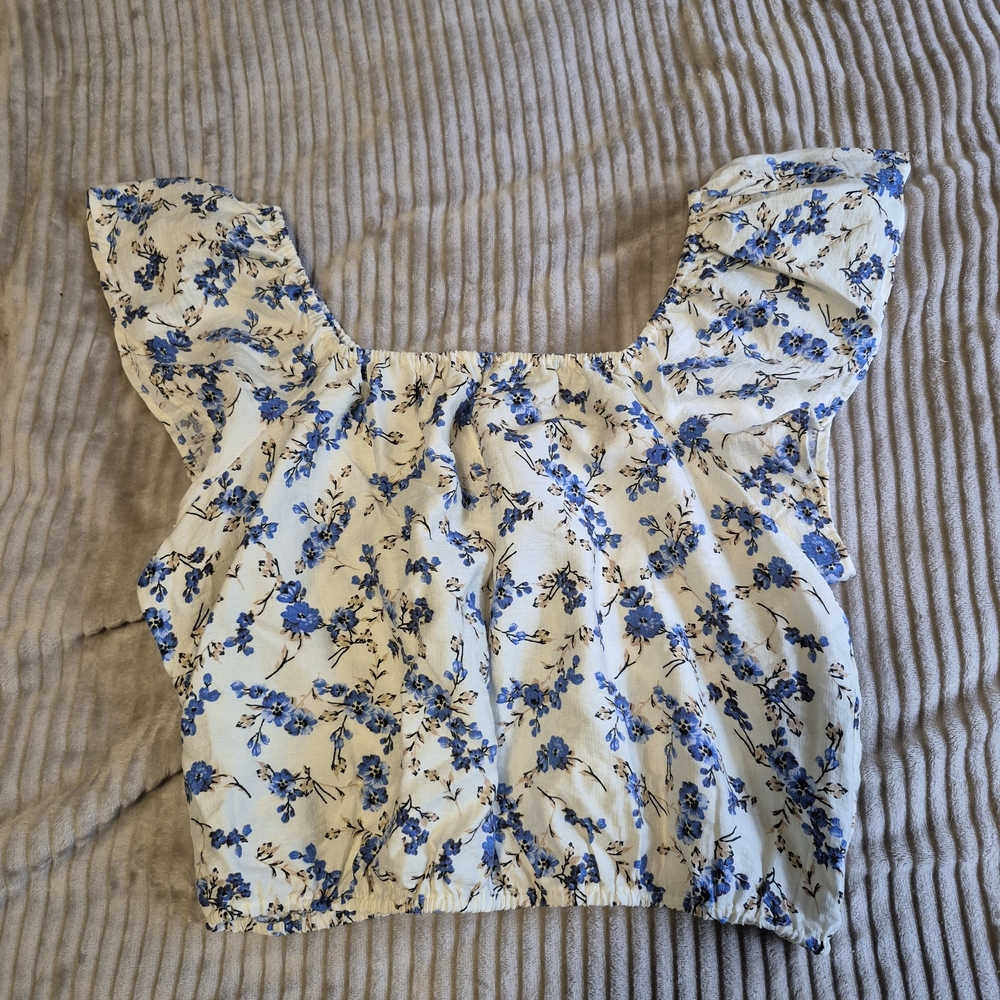 A New Day Blue Floral Blouse